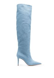 Scarosso denim 85mm thigh-high boots - Blue