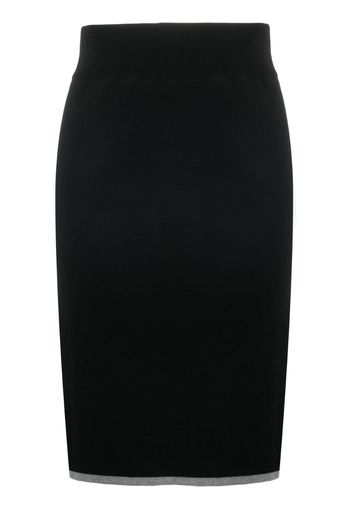 contrast-trim knitted skirt