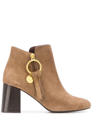 Louise logo charm ankle boots