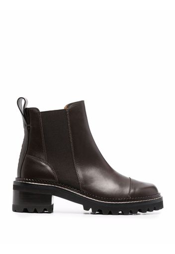 See by Chloé Mallory leather boots - Brown