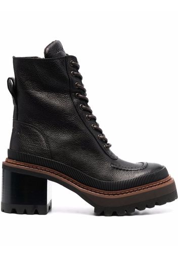 See by Chloé lace-up combat boots - Black