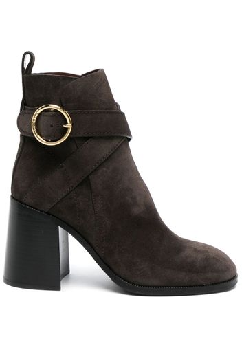 See by Chloé Lyna 85mm suede boot - Brown