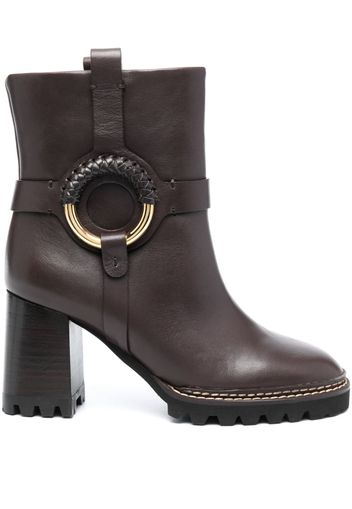 See by Chloé Hanna 80mm platform ankle boots - Brown