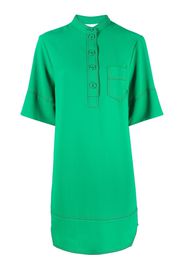 See by Chloé contrast-stitch short-sleeve shift dress - Green