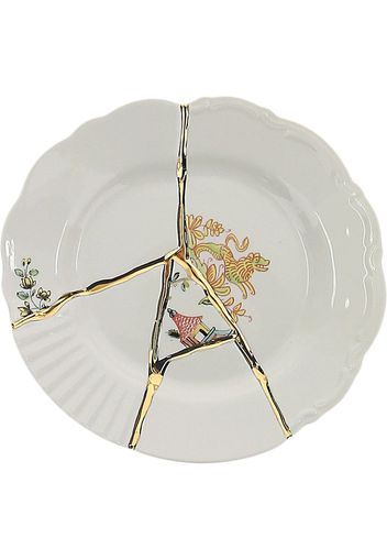 Seletti crack detail plate - White