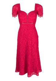 Self-Portrait lace crepe midi dress - Red