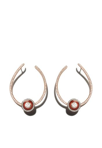 18kt rose gold diamond Mina earrings