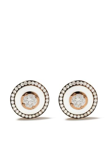 18kt rose gold diamond Mina earrings