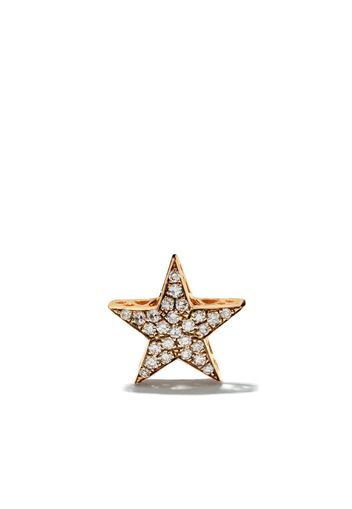 18kt rose gold diamond Star single earring