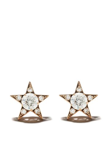 18kt rose gold diamond Star earrings