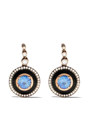 18kt rose gold diamond sapphire Mina earrings