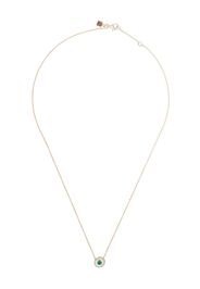 18kt rose gold diamond emerald Mina necklace