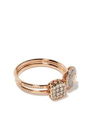 18kt rose gold diamond ring set