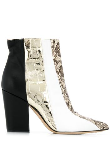 Sergio Rossi animal print boots - Black