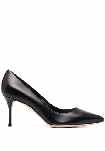 Sergio Rossi pointed-toe polished-finish pumps - Black