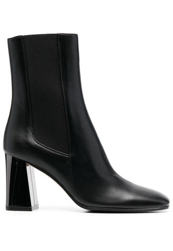 Sergio Rossi high-heeled leather chelsea boots - Black