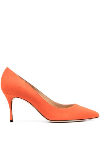 Sergio Rossi 80mm pointed-toe pumps - Orange