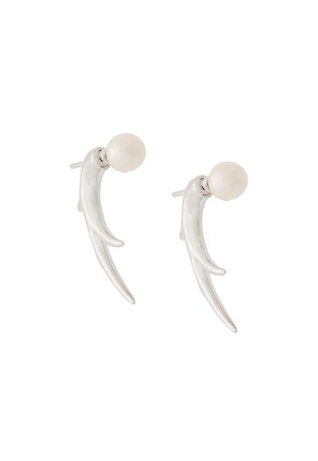 Shaun Leane Cherry Blossom Pearl Talon Earrings - Silver