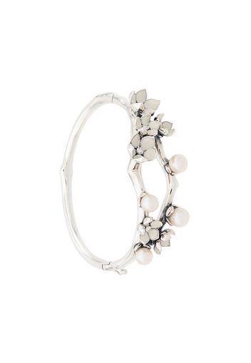 Shaun Leane Cherry Blossom Pearl & Diamond cuff - Silver