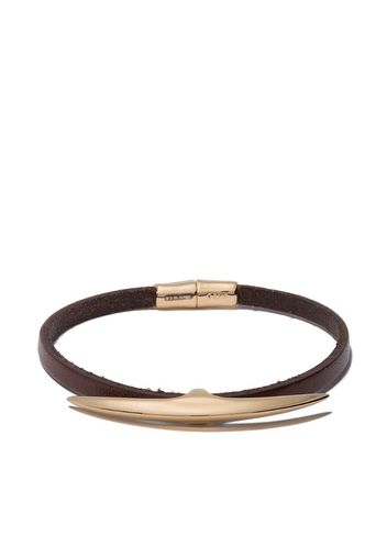 Arc wrap leather bracelet