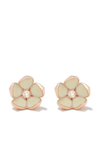 Cherry Blossom diamond flower stud earrings