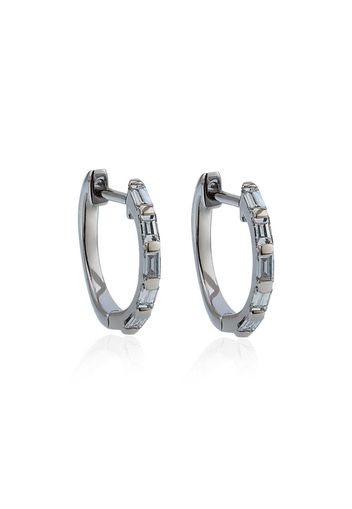 Shay white gold mini baguette diamond earrings - Metallic