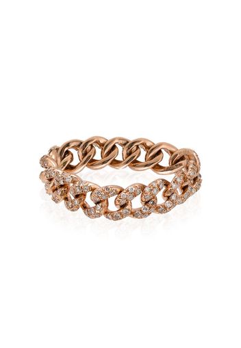 Shay 18kt rose gold chain link ring - Metallic