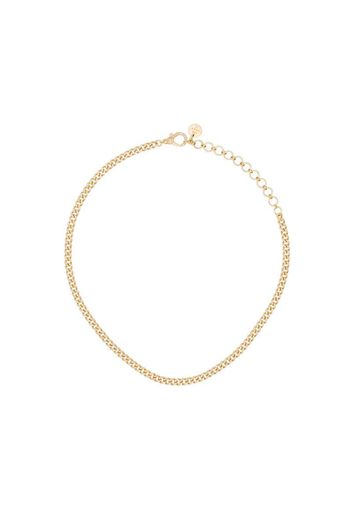 18K yellow gold Baby Link pavé diamond choker