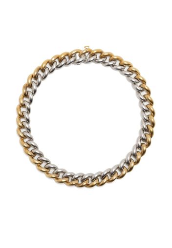 SHAY 18kt yellow and white gold medium two-tone link bracelet - Silver