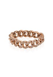 Shay 18kt rose gold chain link ring - Metallic