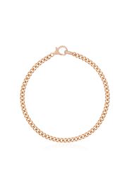 18K rose gold baby pavé diamond link bracelet