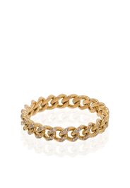 18kt yellow gold chain-link diamond ring