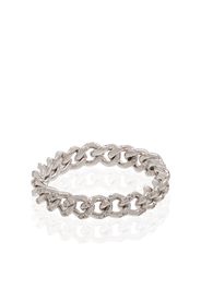 18kt white gold diamond chain-link ring