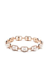 SHAY 18kt rose gold diamond and pearl bracelet