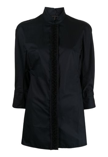 SHIATZY CHEN Mandarin Collar cotton shirt - Black