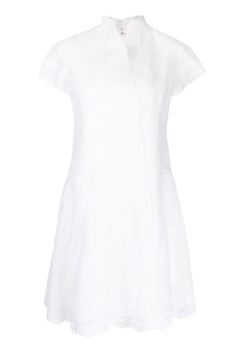 SHIATZY CHEN lace-underlay cotton dress - White