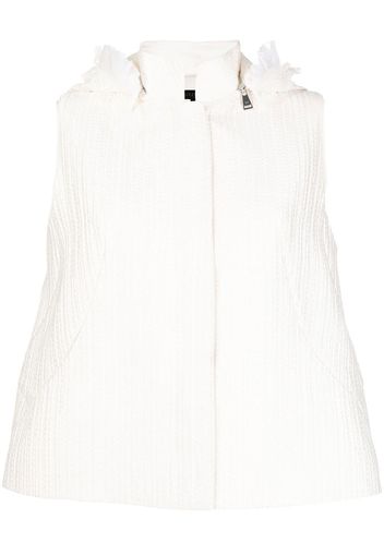 SHIATZY CHEN mulberry-silk hooded vest - White