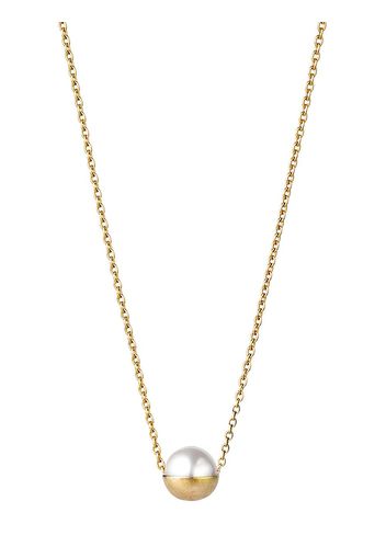 Shihara Half Pearl Necklace 0° - Metallic