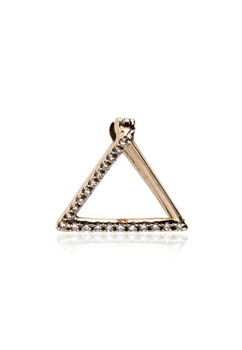 Shihara 18k yellow gold diamond triangle earring - Metallic