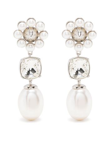 Shrimps Terry faux pearl-embellished earrings - Silver