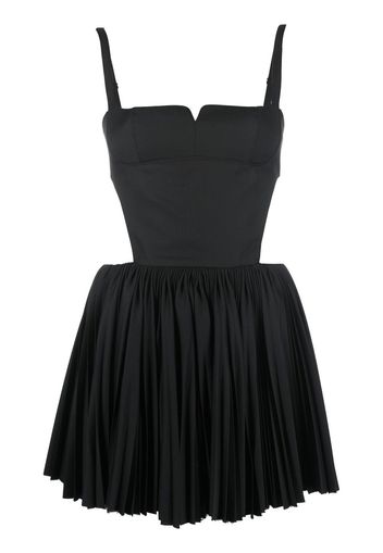 SHUSHU/TONG open-back pleated minidress - Black