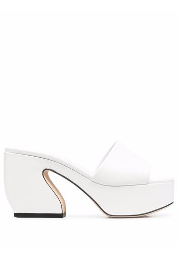 Si Rossi chunky-platform mules - White