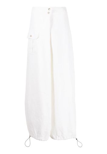 Silvia Tcherassi high-waisted linen trousers - White