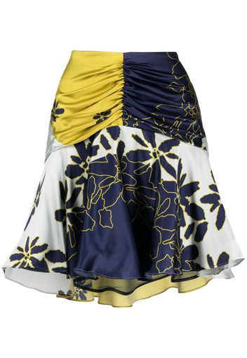 Silvia Tcherassi Loriana floral-print ruched miniskirt - Multicolour