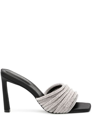 Simkhai LENA MULTI STRAP CRYSTAL MULE - Silver