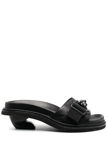 Simone Rocha open-toe leather mules - Black