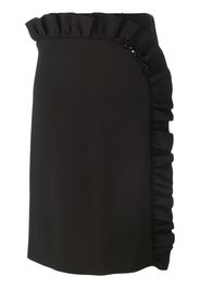 frilled straight skirt