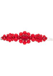 Simone Rocha red large floral bead embellished hair clip