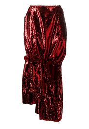 sequin split seam midi dress