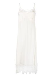 Simone Rocha lace-trim midi slip dress - Neutrals